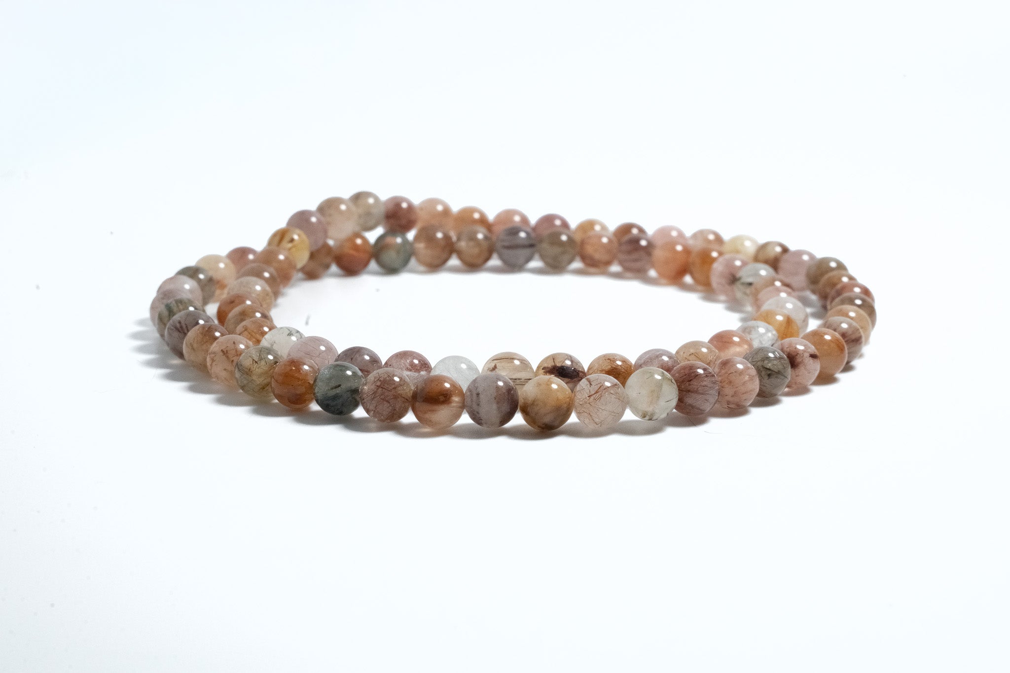 Three-loop Rainbow Rutilated Quartz