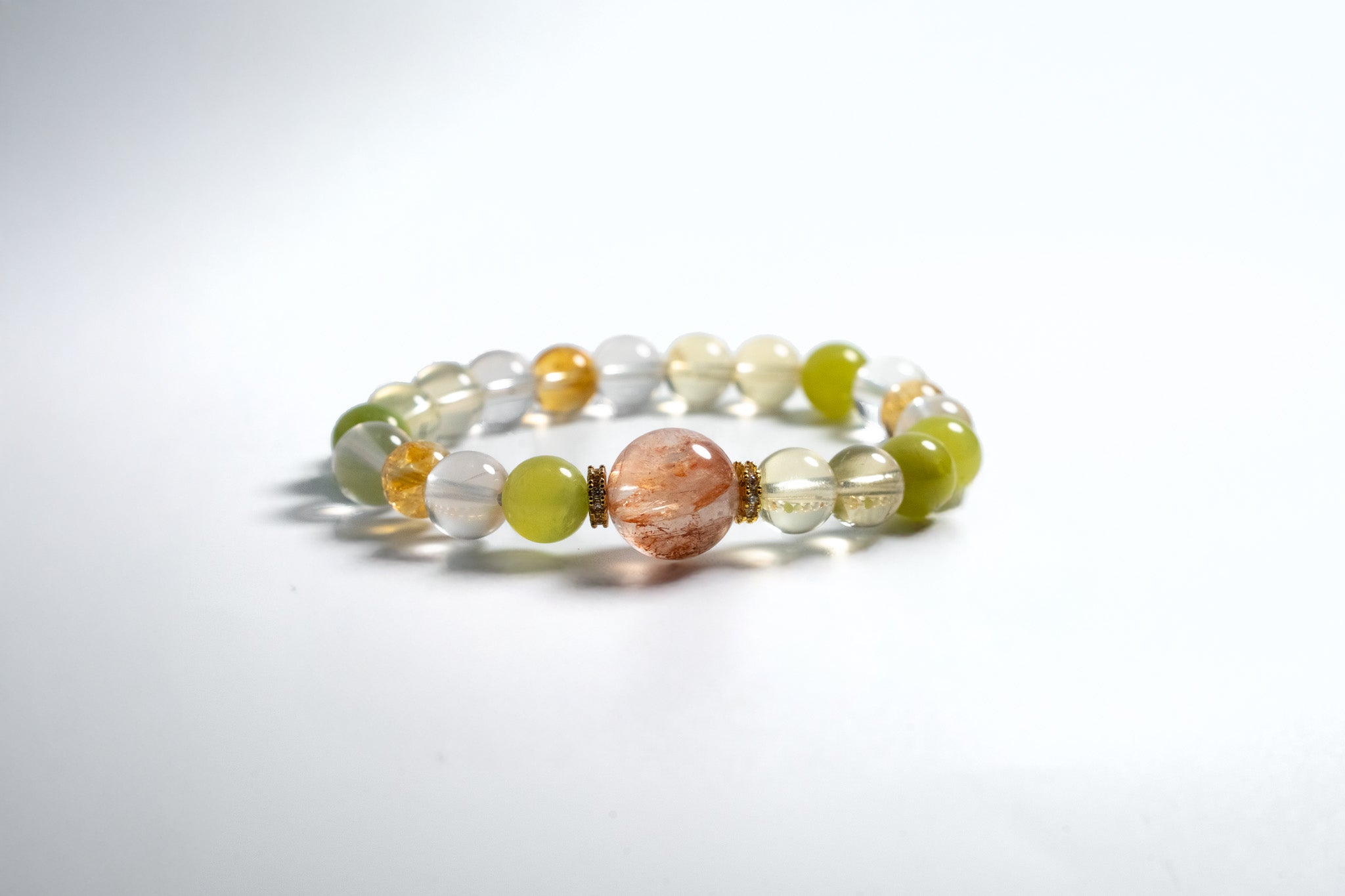 Clear Quartz with Rose Quartz