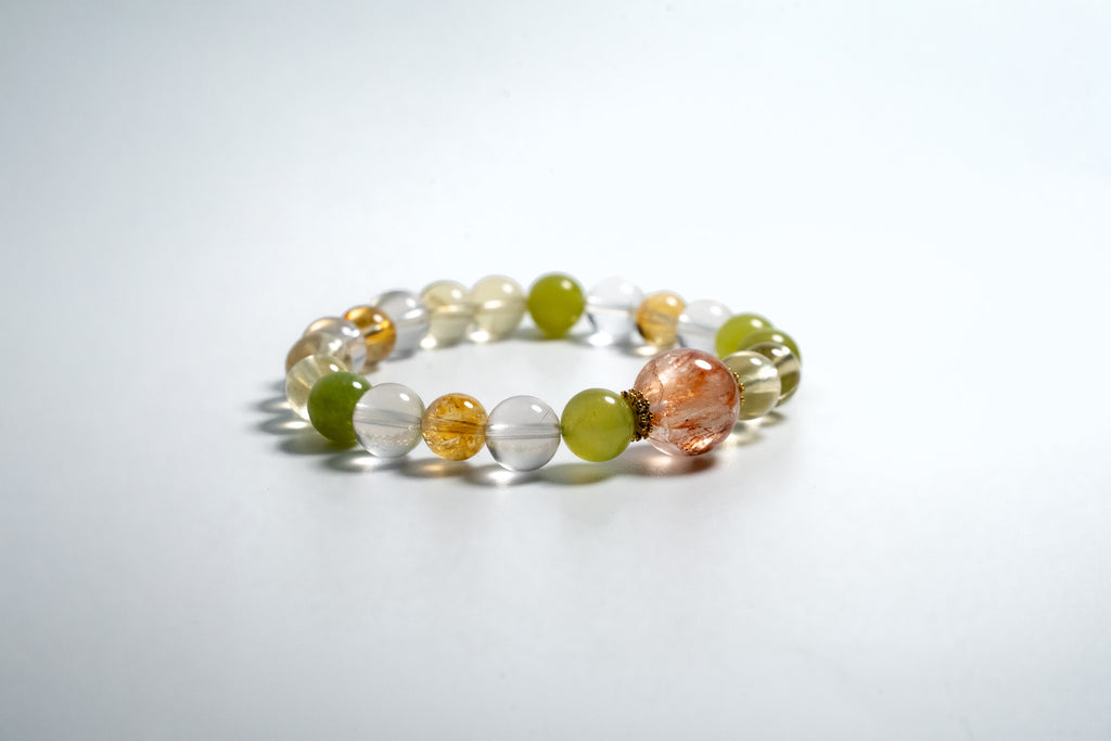 Clear Quartz with Rose Quartz