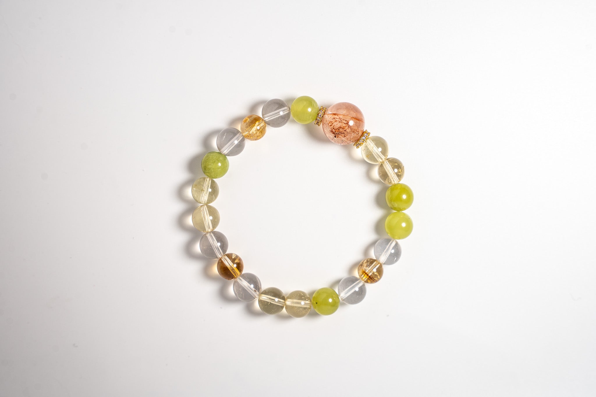 Clear Quartz with Rose Quartz