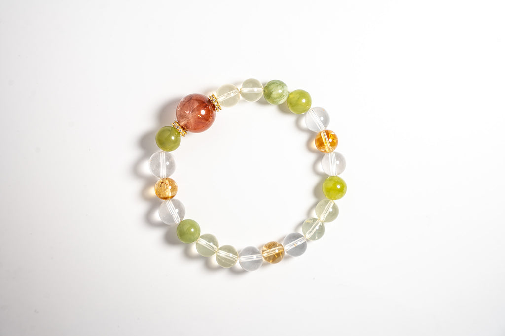 Clear Quartz with Rose Quartz