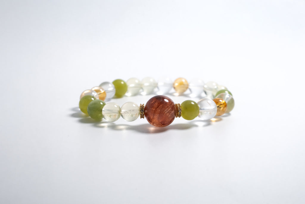 Clear Quartz with Rose Quartz